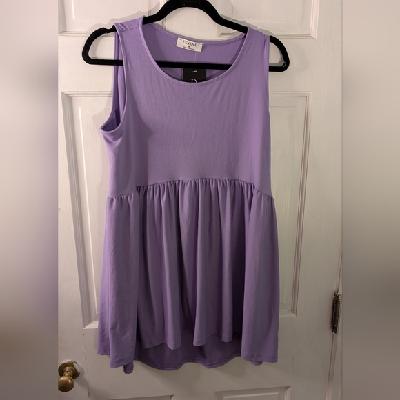 Zenana Outfitters Tops - Zenena m purple babydoll nwt
